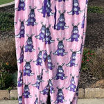 Disney Christmas Pajama Pants Eeyore Winnie the Pooh Womens S Pink Purple Jogger Photo 0