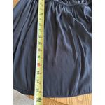 Ramy Brook  Women's Sheer Silk Belted Dress Navy Blue Drop Waist Tiered Sleeves Photo 10