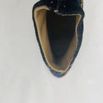 Scarlet Embroidered Heel Faux Suede Ankle Booties Stiletto Size 38 (US 7.5) Black Photo 8