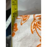 J.Jill NWT XLP Linen Blend Orange Floral Midi Dress Smocked Back Summer Resort Photo 9