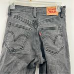 Levi's ribcage straight ankle jeans size 26 high rise button fly charcoal wash Photo 3