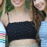 Brandy Melville Brandy black and floral top Photo 0