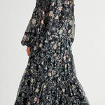 Free People Cassis Printed Chiffon Midi Dress Photo 6