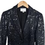 Alexis Firdas Black Sequin Embroidered Tulle Blazer Sz M Photo 2
