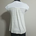 Charming Charlie  Cream & White Short Sleeve Tee (S) Photo 1