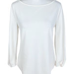 Ann Taylor  Cream White Long Sleeve Dressy Blouse Size Small Photo 0