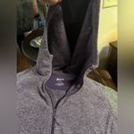 Duluth Trading Co Vest Women's Medium Purple Full Zip Fleece Hooded Pockets Photo 4