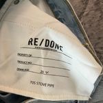 RE/DONE 70s Stove Pipe High-Rise size 26 Denim Jeans surf blue destroyed button Photo 4
