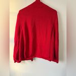 Notations VTG  Knit Cotton Vibrant Red Cardigan Sweater Buttons Thick Warm XL Photo 7