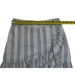 A New Day  Women’s Size Medium Skirt Blue White Striped Ruffle 100% Cotton  #1 Photo 5