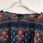 AQUA  Boho Cropped High Low Floral Rayon Sleeveless Blue Top Women’s Size S Photo 1