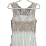 Dress the Population NEW gorgeous flowy white tan wedding formal dress sz S Photo 4