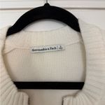 Abercrombie & Fitch Cream Double Zip Abercrombie Sweater Cardigan Size S NWOT Photo 1