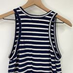 Sundry  Maritime Mini Dress Striped Sleeveless Tank Bauble Hem Navy White 1 Small Photo 4
