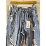 Princess Polly  Jeans Size 4 High Rise Distressed Raw Hem Festival Grunge NWT Photo 2