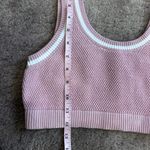 Alo Yoga Alo Yennis Club Sweater knit Bra Crop Top ballet Pink Size Small Photo 3
