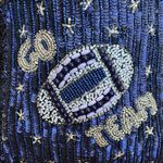 From India To You | Navy Beaded “Go Team” Shoulder Bag Blue Photo 10