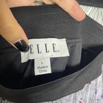 Elle Gyan Black Grey Houndstooth Floral Pull-on Skirt Women's Size Large Photo 2