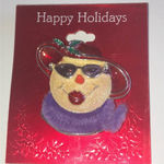 Vintage Red Hat Society Enamel Glitter Holiday Winter Christmas Brooch Pin Photo 1