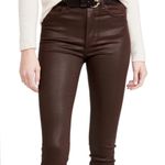 joe's jeans The Charlie High-Rise Coated Skinny Jeans Dark Cocoa Sz 28 NWT Ankle Photo 3