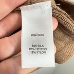 Pendleton  Ribbed Knit Cardigan Belted Long Sleeve V Neck Tan Silk Cotton Blend Photo 7