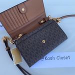 Michael Kors Brown Phone Clutch Crossbody Photo 4