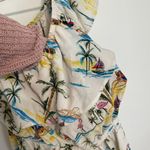 Forever 21  Plus Size Beach Motif Romper White Summer Print Off the Shoulder 3X Photo 6