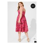 Torrid Pink Leopard Print Rayon Slub Sweetheart Tank Dress Sz.4 NWT Photo 3