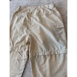 VTG LL Bean Convertible Pants Women Large Beige Nylon Outdoor Hiking Camp Casual Tan Photo 5