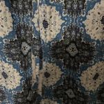 Loft ANN TAYLOR SIZE MEDIUM Blue White Smocked Dress medallion paisley design Photo 6