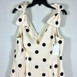 Zimmermann Crush Polka Dot Linen Midi Dress Cream Black US 12 AU 4 NWT Photo 8