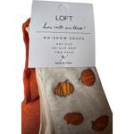 Loft  Women's No Show Fall Theme Pumpkin Graphic Two Pack Socks Photo 3