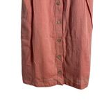 Gramicci Coral Pink Cotton Button Front Sleeveless Mini Dress Size Large Photo 3