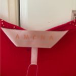 Amanda red gold embellished tunic top with necklace. ‎ Size small Photo 1