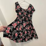 Hot Topic  Moth Floral Dress Black Gray Rose Bug Bugs Short Sleeve Mini Fit Flare Photo 8