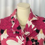 Rafaella Vibrant Pink Floral Button-Front 3/4 Sleeves Jacket Top (1079) Photo 6