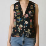 Vintage Teddy Bear Vest Teachercore Grandma Size M Photo 0