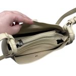 Miztique Chic Cream Faux Leather Shoulder Bag with Silver Accents Classic Tan Photo 8