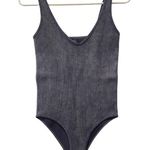 Aura  Gray ribbed bodysuit Photo 4