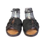 Dries Van Noten Womens Black Fabric Lace Up Ankle Tie Flats Sandals Size 38 Photo 2