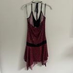 DEADSTOCK Y2K RED AND BLACK‎ WHAT'S HOT GLITTERY ASYMMETRICAL MIDI DRESS Size L Photo 5