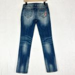 Driftwood  Audrey Straight Embroidered Jeans Size 28 Floral Bird Distressed Boho Photo 1
