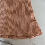 Free People  Beach Blossom mini Dress Henley ribbed boho cottage core peach Sz S Photo 9