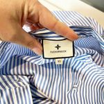 Tuckernuck Striped 3/4 Sleeve Royal Shirt Mini Dress Blue XS Photo 2