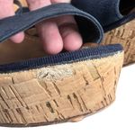 Diane Von Furstenberg DVF Odelia Blue Suede Cork Open Toe Platform Sandals - 9 Photo 7