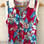 Tommy Bahama  Golf Sleeveless Quarter Tropical Zip Top. Size Medium. Photo 0