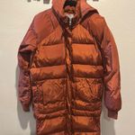ASOS Rust Orange Long Puffer Coat Photo 2