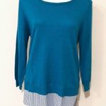 Laura Scott 🆕  layered blue scoop neck swea… Photo 0