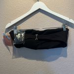 Shade & Shore New  Women’s Black Ribbed Bandeau Bikini top Size Large NWT Photo 5