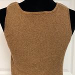 Pierre Cardin Brown Metallic sleeveless sweater tank. Size small Photo 4